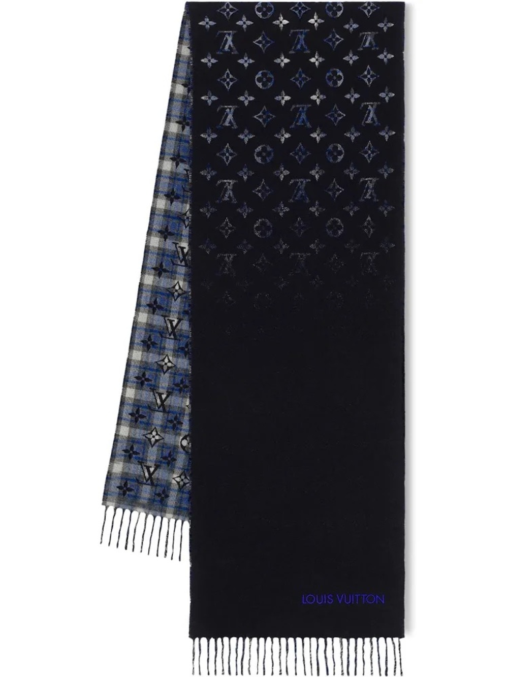 LOUIS VUITTON Monogram Gradient Tartan City Scarf